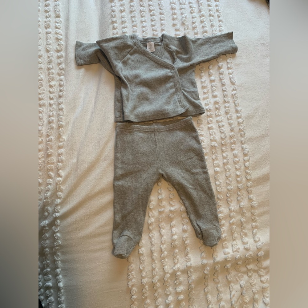 Nordstrom Ribbed Grey Set for 0-3 Months